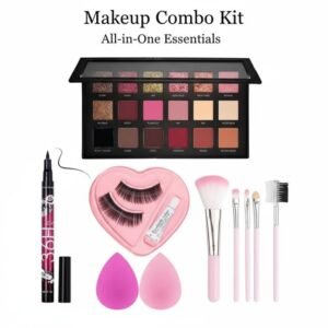 All-in-one Rose Edition Kit 18 colors, 5 lashes, brushes, 36H eyeliner magic