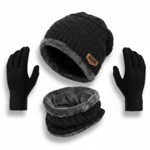 Fancy Men’s Black Cotton Beanie Cap Premium Stylish, Comfortable & Trendy Pack of 1