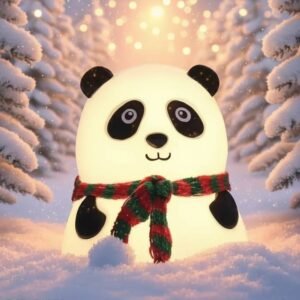 Adorable Silicone Panda Night Lamp Soft, Safe & Cute LED Light for Kids’ Bedroom